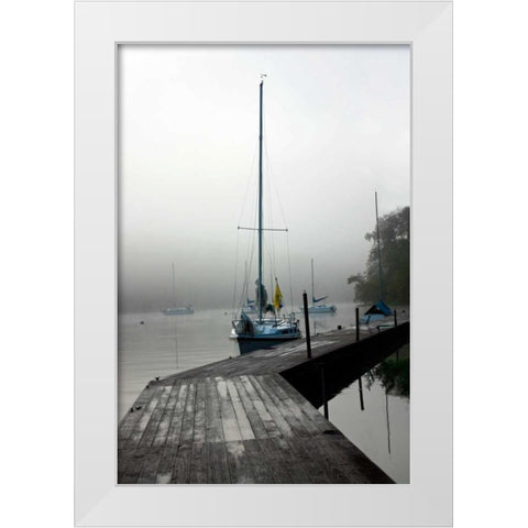 Docked I White Modern Wood Framed Art Print by Putman, Tammy