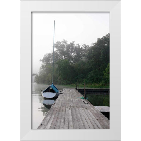 Docked II White Modern Wood Framed Art Print by Putman, Tammy