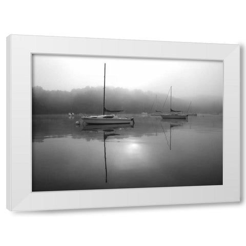 Red Sail White Modern Wood Framed Art Print by Putman, Tammy