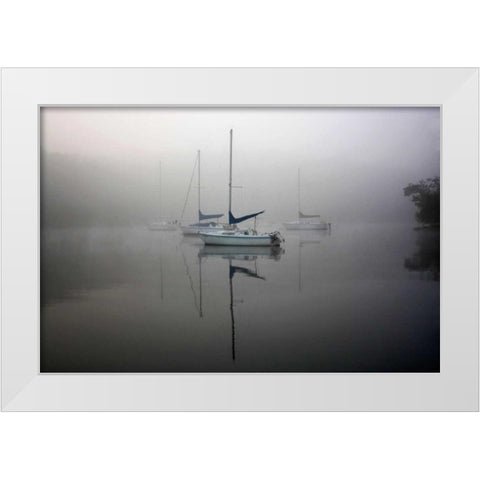 In the Fog White Modern Wood Framed Art Print by Putman, Tammy