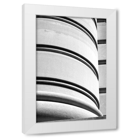 Curved Lines I White Modern Wood Framed Art Print by Putman, Tammy