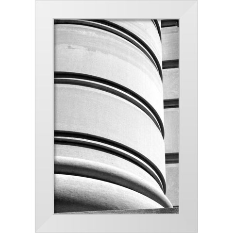 Curved Lines I White Modern Wood Framed Art Print by Putman, Tammy