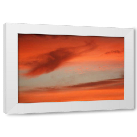 Sunrise Sky White Modern Wood Framed Art Print by Putman, Tammy