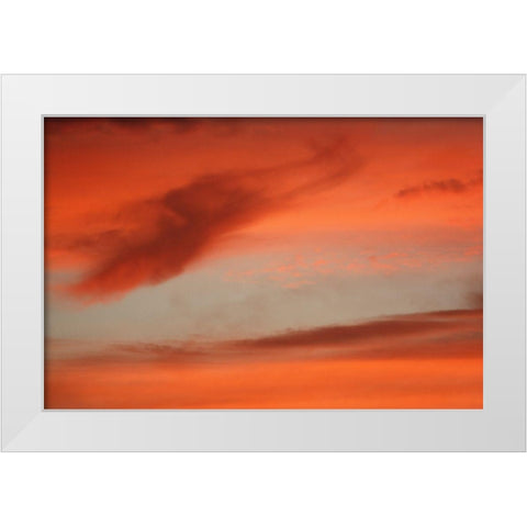 Sunrise Sky White Modern Wood Framed Art Print by Putman, Tammy