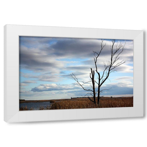 Dakota View White Modern Wood Framed Art Print by Putman, Tammy
