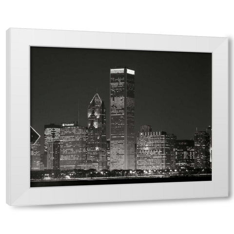 Downtown Chicago II White Modern Wood Framed Art Print by Stefko, Bob