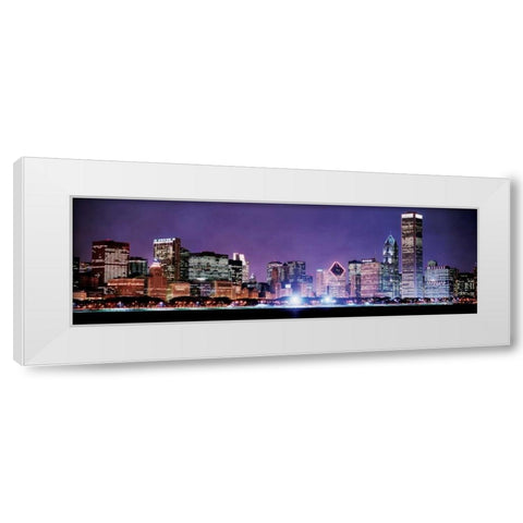 Chicago Skyline I White Modern Wood Framed Art Print by Stefko, Bob