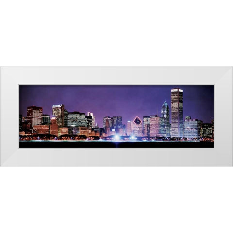 Chicago Skyline I White Modern Wood Framed Art Print by Stefko, Bob