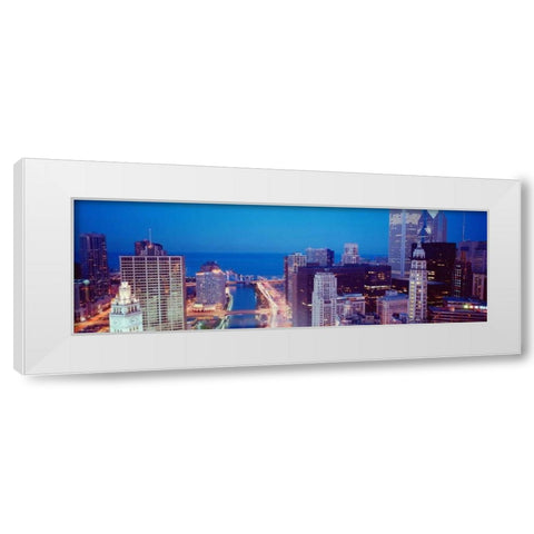 Chicago Skyline II White Modern Wood Framed Art Print by Stefko, Bob