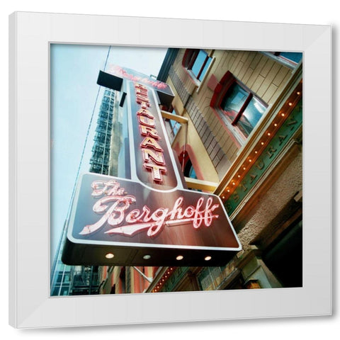The Berghoff White Modern Wood Framed Art Print by Stefko, Bob