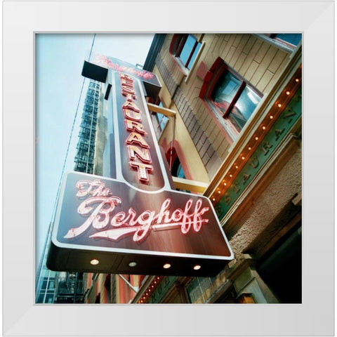 The Berghoff White Modern Wood Framed Art Print by Stefko, Bob
