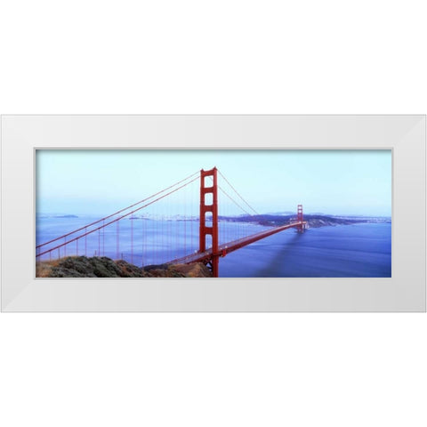 Golden Gate V White Modern Wood Framed Art Print by Stefko, Bob