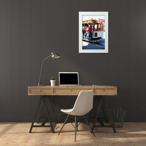 Riding the Trolley I White Modern Wood Framed Art Print by Stefko, Bob