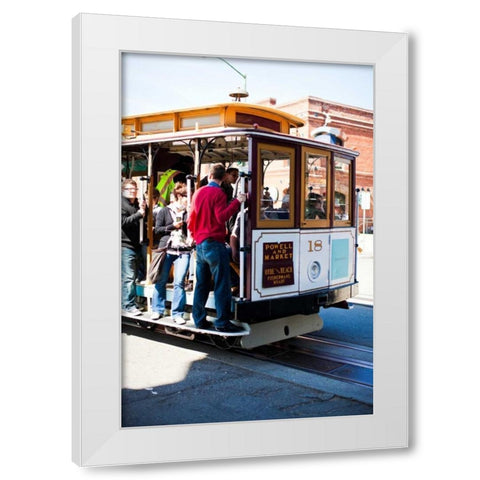 Riding the Trolley I White Modern Wood Framed Art Print by Stefko, Bob