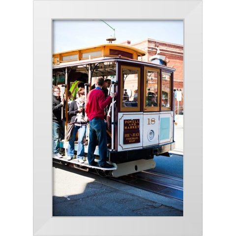 Riding the Trolley I White Modern Wood Framed Art Print by Stefko, Bob