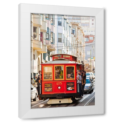 Riding the Trolley II White Modern Wood Framed Art Print by Stefko, Bob