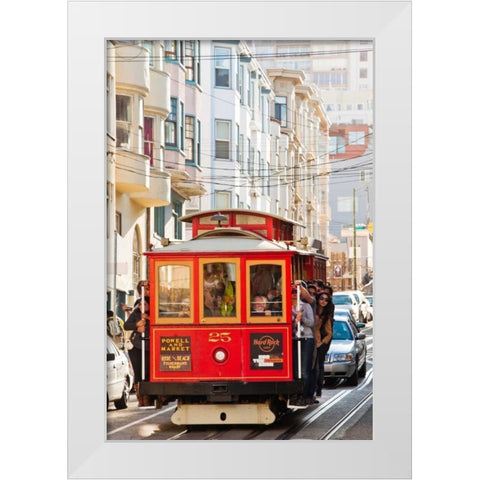 Riding the Trolley II White Modern Wood Framed Art Print by Stefko, Bob