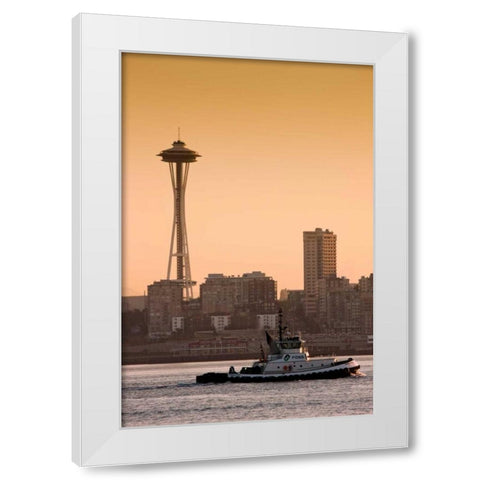 Space Needle IV White Modern Wood Framed Art Print by Stefko, Bob