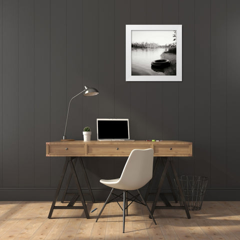 Lonely Inner tube White Modern Wood Framed Art Print by Stefko, Bob