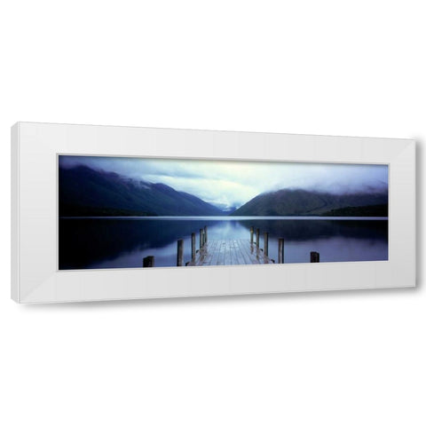 Serene Dock II White Modern Wood Framed Art Print by Stefko, Bob