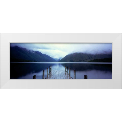 Serene Dock II White Modern Wood Framed Art Print by Stefko, Bob
