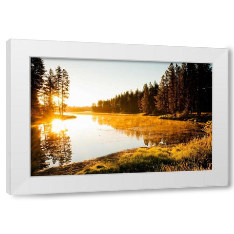 Winchester Lake I White Modern Wood Framed Art Print by Stefko, Bob
