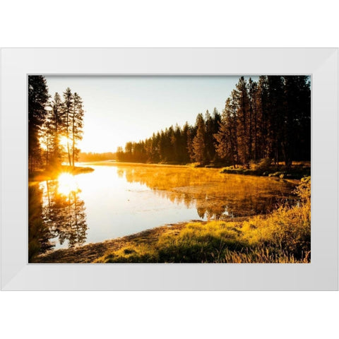 Winchester Lake I White Modern Wood Framed Art Print by Stefko, Bob
