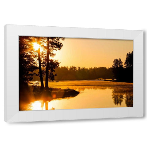 Winchester Lake II White Modern Wood Framed Art Print by Stefko, Bob