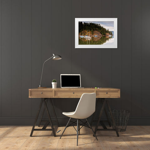 Sooke Harbor II White Modern Wood Framed Art Print by Stefko, Bob