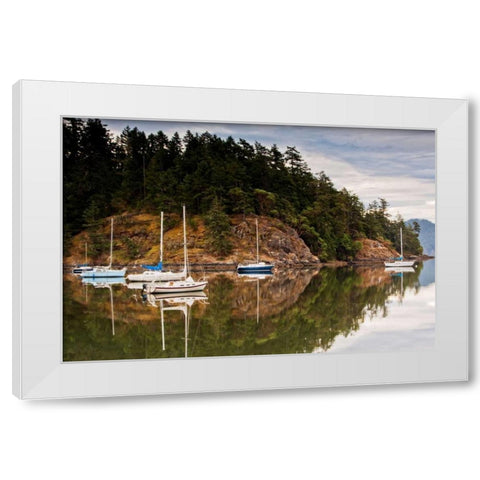 Sooke Harbor II White Modern Wood Framed Art Print by Stefko, Bob
