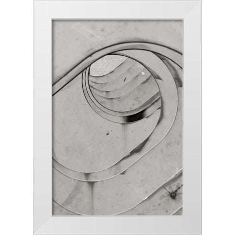 Oval Fractals II White Modern Wood Framed Art Print by Styber, Dana