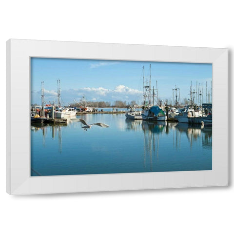 Steveston Scenic II White Modern Wood Framed Art Print by Styber, Dana