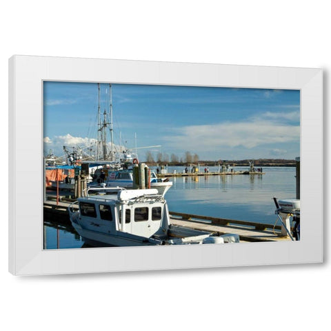 Steveston Scenic III White Modern Wood Framed Art Print by Styber, Dana