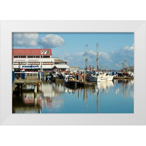 Steveston Scenic V White Modern Wood Framed Art Print by Styber, Dana