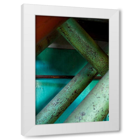 Crosshatch White Modern Wood Framed Art Print by Styber, Dana