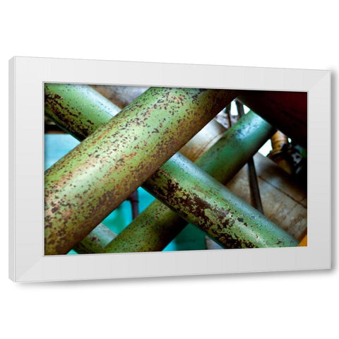 Transport Lines White Modern Wood Framed Art Print by Styber, Dana