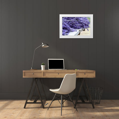 Lavender Harvest I White Modern Wood Framed Art Print by Styber, Dana