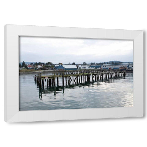 Unsafe Dock White Modern Wood Framed Art Print by Styber, Dana