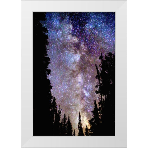 Night at Crater Lake White Modern Wood Framed Art Print by Taylor, Douglas