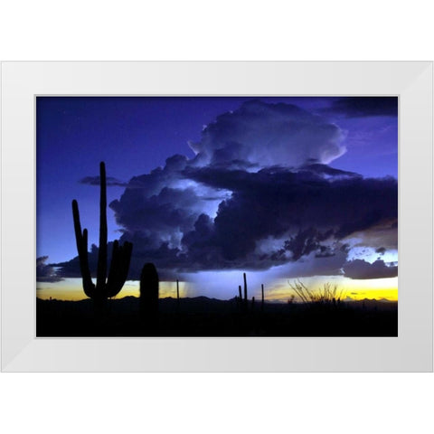 Blue Thunder White Modern Wood Framed Art Print by Taylor, Douglas
