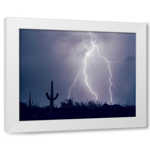 Electric Desert I White Modern Wood Framed Art Print by Taylor, Douglas