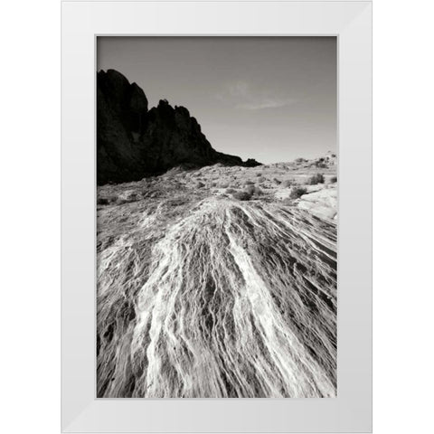 Fiery Sandstone BW White Modern Wood Framed Art Print by Taylor, Douglas
