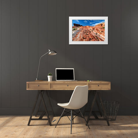 Sands of Time II White Modern Wood Framed Art Print by Taylor, Douglas