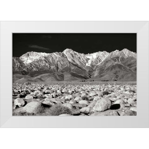 Sierra Nevada Mountains II BW White Modern Wood Framed Art Print by Taylor, Douglas