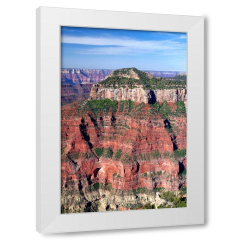 Oza Butte Portrait White Modern Wood Framed Art Print by Taylor, Douglas