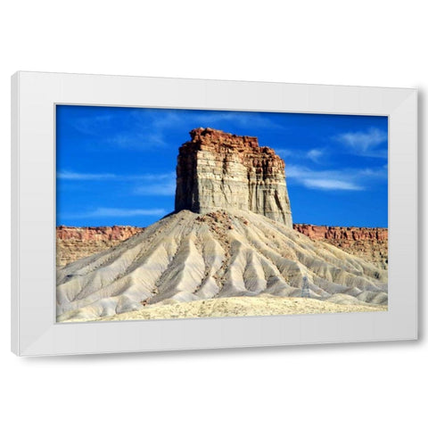 Chimney Rock White Modern Wood Framed Art Print by Taylor, Douglas