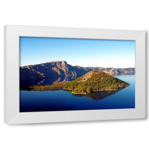 Crater Lake I White Modern Wood Framed Art Print by Taylor, Douglas