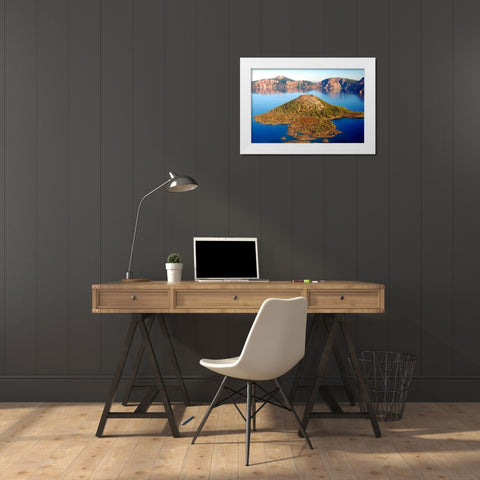 Crater Lake II White Modern Wood Framed Art Print by Taylor, Douglas