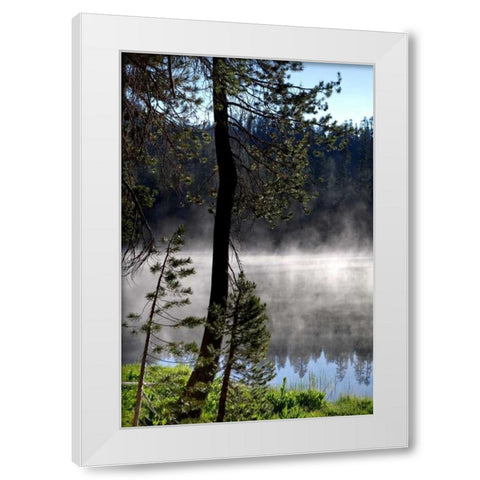 Summit Lake White Modern Wood Framed Art Print by Taylor, Douglas