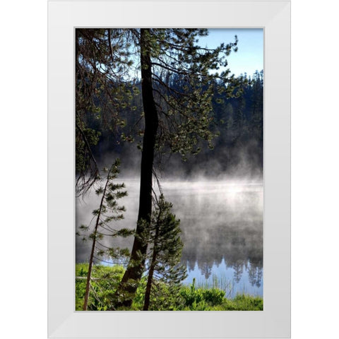Summit Lake White Modern Wood Framed Art Print by Taylor, Douglas